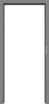 Gray door with a white background