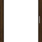 Wooden door with a dark brown finish on a white background