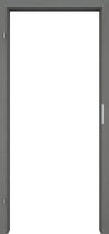 Gray door with a white background