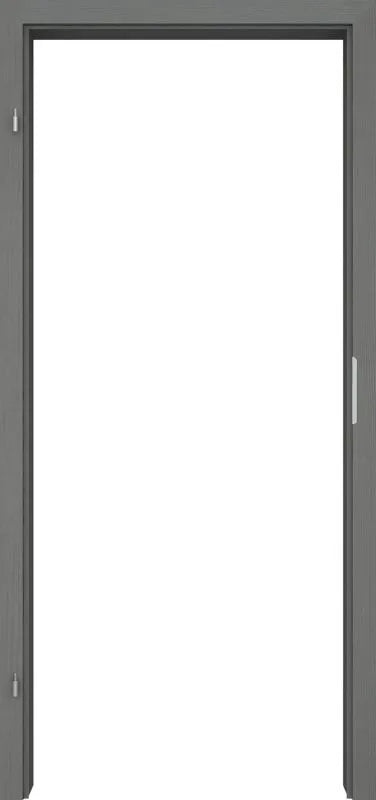 Gray door with a white background