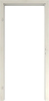 White window frame with glass on a white background