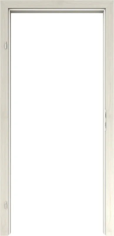 White window frame with glass on a white background