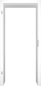 White door frame on a white background