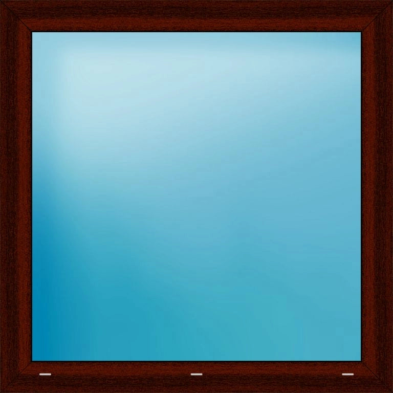 A square picture frame with a dark reddish-brown wood grain border surrounding a smooth light blue gradient center.