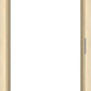 A light natural wood interior door frame shown against a solid white background, featuring a simple rectangular shape with small metal hinges on the left side.