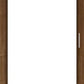 A brown wooden door frame with a white interior opening, shown against a white background.