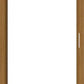 A tall, narrow wooden door frame in a medium brown finish, shown against a solid white background.