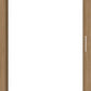 A light brown wood door frame with a white interior opening, shown against a plain white background.