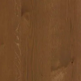 A close-up of a warm medium-brown wood grain surface with visible knots and natural texture.