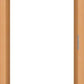 A light brown wooden door frame with a white interior opening, shown against a white background.