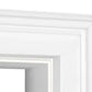 Close-up of a white frame with a clear background