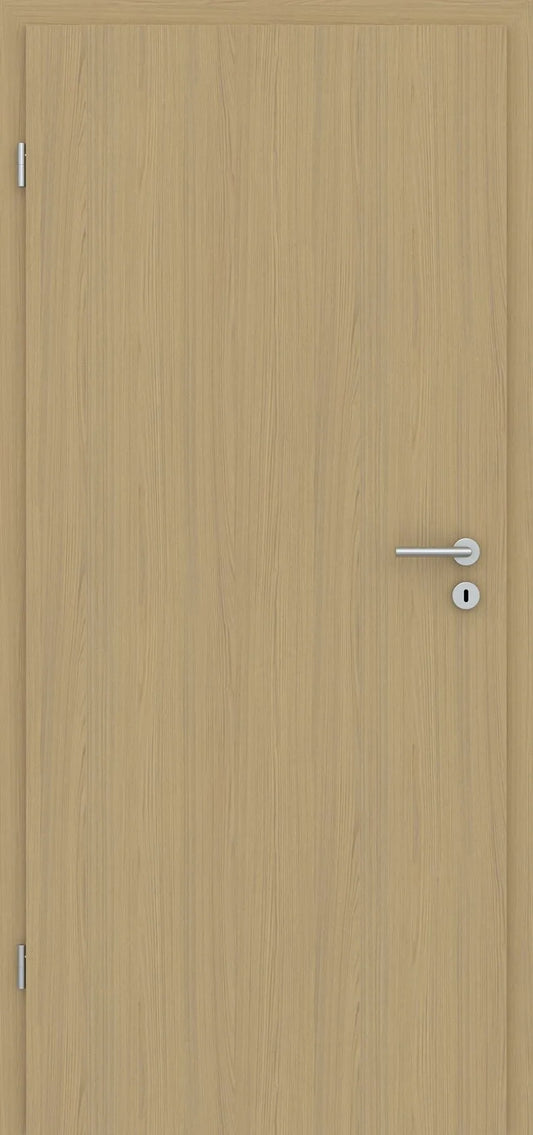 Innentür Naturbeige CPL mit Edelstahl-Türgriff – Gesamtansicht